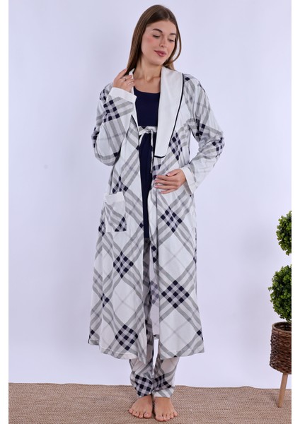 Lacivert %100 Pamuk Sabahlıklı Hamile Lohusa Pijama Takımı fiyatları