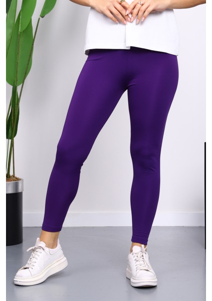 Mor Yüksek Bel Şardonlu Dalgıç Tayt modelleri