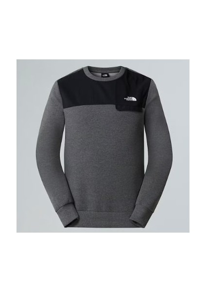 Erkek Yuvarlak Yaka Sweatshirt Gri