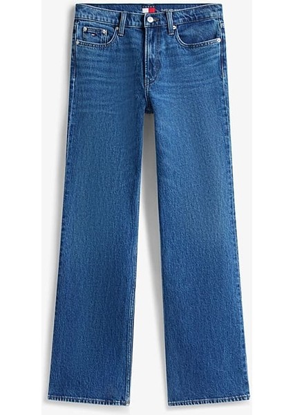 Kadın Cleo Orta Bel Ispanyol Paça Jean Pantolon - Mavi indirimleri