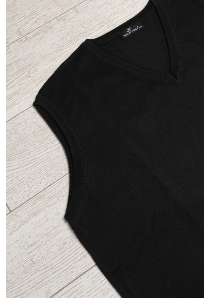 V Yaka Battal (Büyük Boy) Yünlü Kolsuz Triko Süveter indirimleri