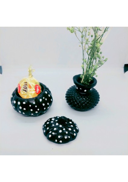 Dekoratif Obje Ham Boyalı Suya Dayanıklı Karma Vazo Mumluk