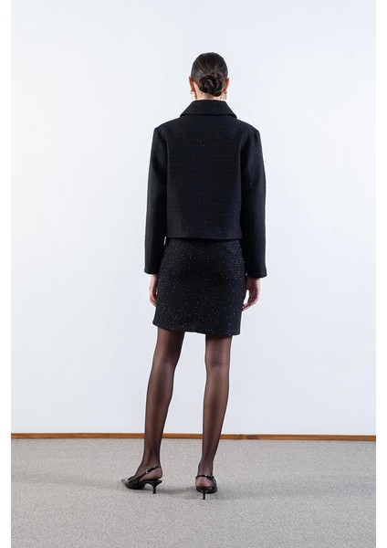 Shirley Klasik Yaka Büyük Cepli Ceket Siyah indirimleri