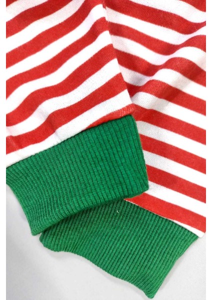 Yeni Yıl Bebek Takımı Noel Baba Desenli 2li Alt Üst Unısex Aylık Yılbaşı 3-6-9-12AY fırsatları