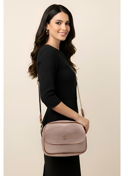 Astarlı Askılı 3 Bölmeli El ve Omuz Çantası 111003