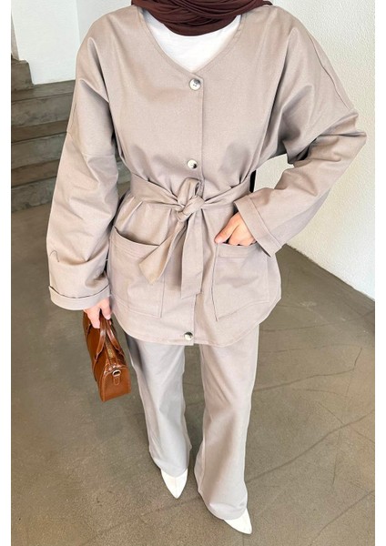 Kuşaklı Gabardin Takım Taş modelleri