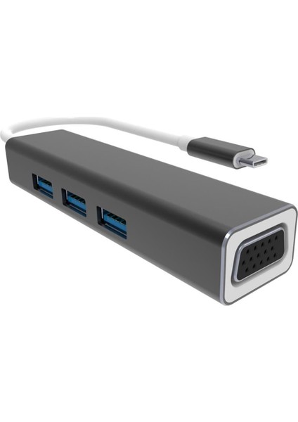 DH319 Type-C To USB 3.0-3 VGA Çevirici fiyatları