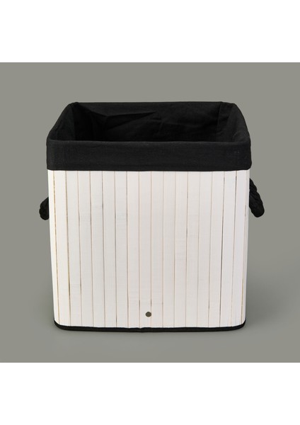Living Çok Amaçlı Dekoratif Sepet - Beyaz / Siyah - 30X30X30 cm fiyatları