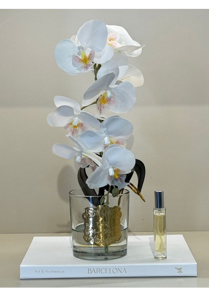 Yapay Orkideli Lüx Vazo No:2