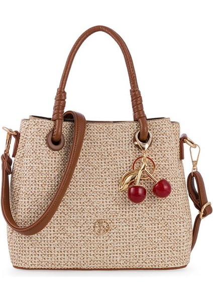 Hasır Bej-Taba Kadın El Çantası Riv 145-H