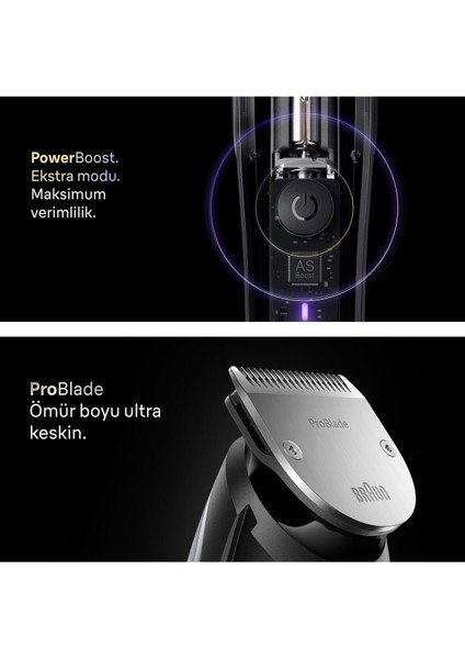 Sakal Düzeltici Series 9, +7 Berber Ekipmanları, 52 Uzunluk, Problade, BT9520 modelleri