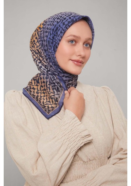 Kot Mavi Renk Geçişli Desen Soft Eşarp fiyatları