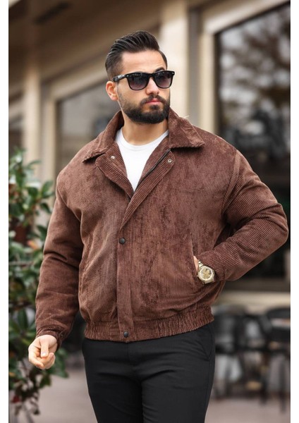 Old Money Culture Oversize Kadife Ceket Erkek Slim Fit Suni Deri Polo Yaka fırsatları