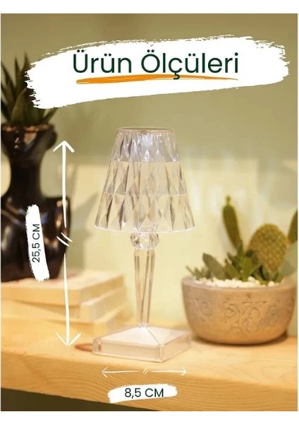 Kristal Abajur LED Kumandalı ve Dokunmatik Masa Lambası indirimleri