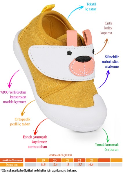 Winni Cırtlı Kız Bebek Ilk Adım Ortopedik Günlük Ayakkabı fiyatları