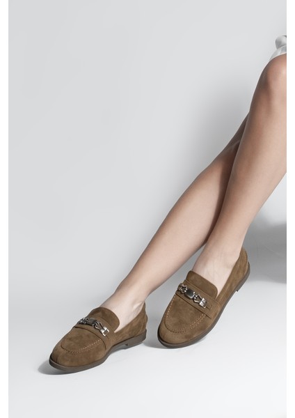 Kadın Loafer Makosen Tokalı Günlük Ayakkabı Zamira Kahve Süet fiyatları
