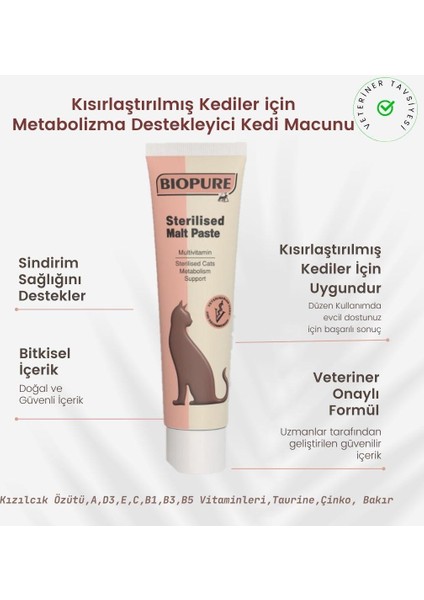 Kısırlaştırılmış Kediler Için Besleyici Destek ve Tüy Yumağının Kolay Atılmasını Sağlama