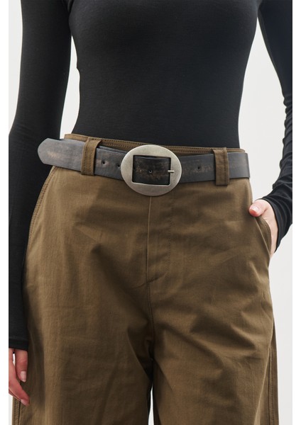 Büyük Oval Tokalı Kemer Siyah fırsatları