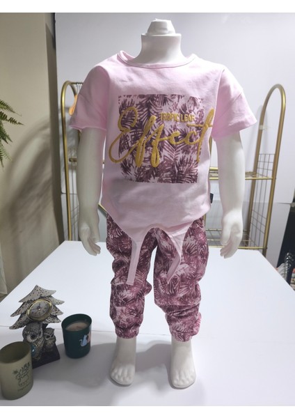 Kız Çocuk Pantolon Tişört Takım %100 Pamuk Nefes Alan Rahat Tarz Tasarım Cepli fiyatları