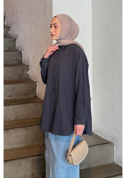 Kraşlı Gömlek Antrasit fiyatları