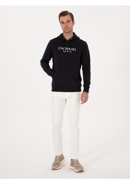 Erkek Lacivert Regular Fit %100 Pamuk Bisiklet Yaka Sweatshirt 50318946-VR033 fırsatları