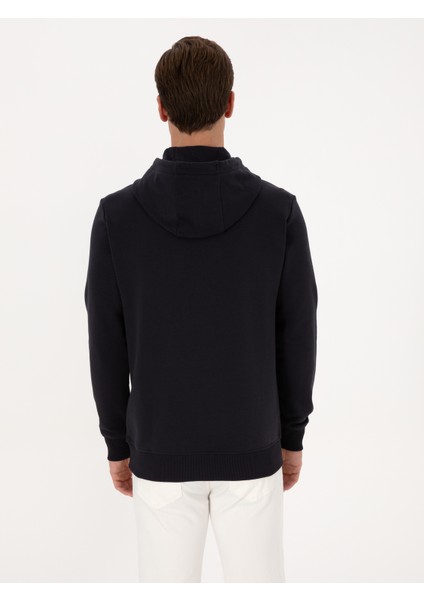 Erkek Lacivert Regular Fit %100 Pamuk Bisiklet Yaka Sweatshirt 50318946-VR033 indirimleri