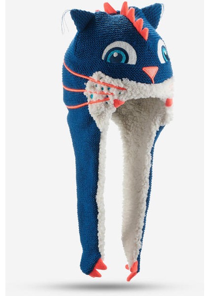 Çocuk Kayak Beresi - Mavi - MONSTERCAT