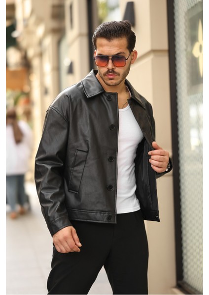 Premium Oversize Düğmeli Kaşe Ceket