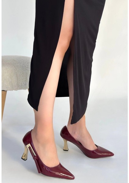 Inja Bordo Rugan Topuklu Ayakkabı fiyatları