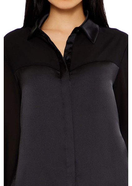 Bol Kesim Transparan Düğmeli Gömlek modelleri