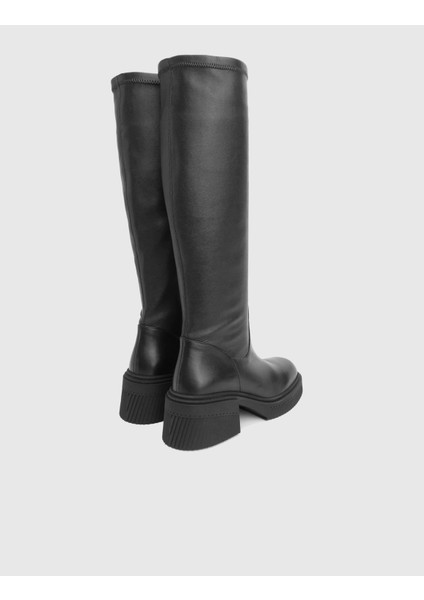 Portia Hakiki Deri Strech Siyah Kadın Çizme fırsatları
