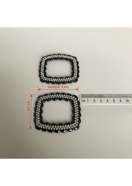 Metal Dekoratif Aksesuar – Parlak Kristal Detaylı Ayakkabı, Çanta, Kemer Tokası 5x4.5 cm ( 1 Çift ) modelleri