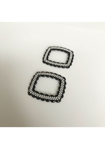 Metal Dekoratif Aksesuar – Parlak Kristal Detaylı Ayakkabı, Çanta, Kemer Tokası 5x4.5 cm ( 1 Çift ) fırsatları