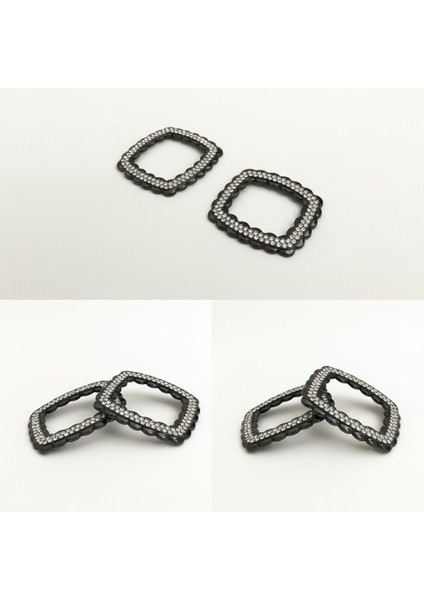 Metal Dekoratif Aksesuar – Parlak Kristal Detaylı Ayakkabı, Çanta, Kemer Tokası 5x4.5 cm ( 1 Çift ) indirimleri