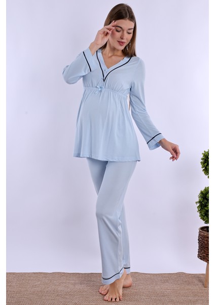 Mavi Hamile Lohusa Pijama Takımı fiyatları