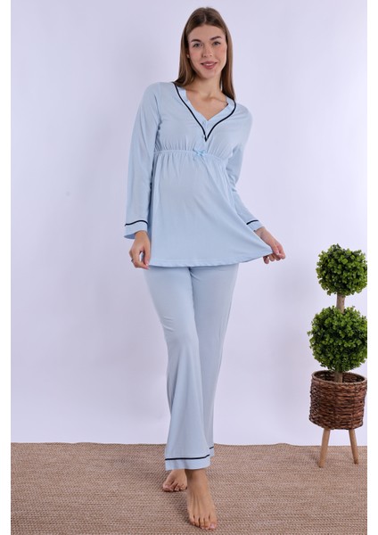 Mavi Hamile Lohusa Pijama Takımı fırsatları
