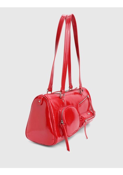 Stery Hakiki Rugan Deri Kırmızı Kadın Omuz Çantası fiyatları