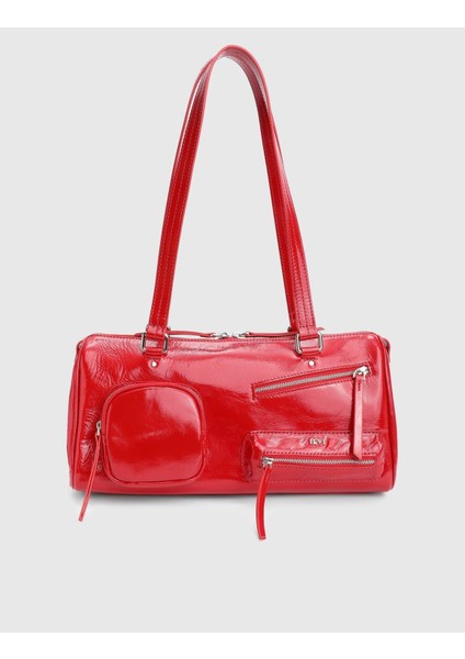 Stery Hakiki Rugan Deri Kırmızı Kadın Omuz Çantası modelleri