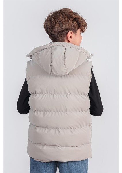 Kapüşonlu Erkek Çocuk Nova Kumaş Şişme Yelek fiyatları