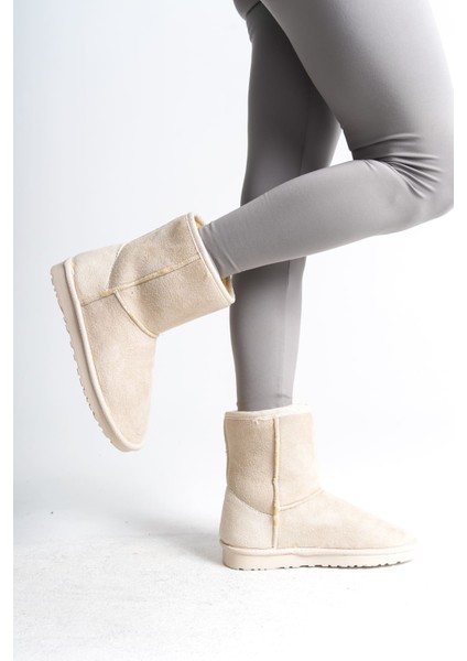 New Selina Bağcıksız Ten Süet Kadın Kısa Topuklu Bot fırsatları