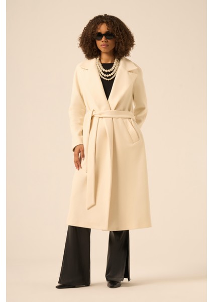 Bayan Kaşe Kaban Ekru 31251