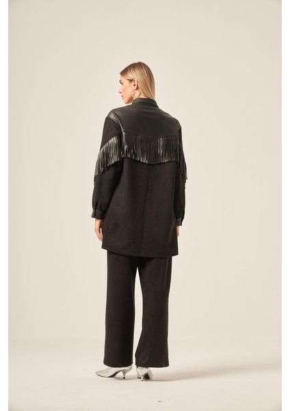 Bayan Scuba Süet Ikili Takım Siyah 31232