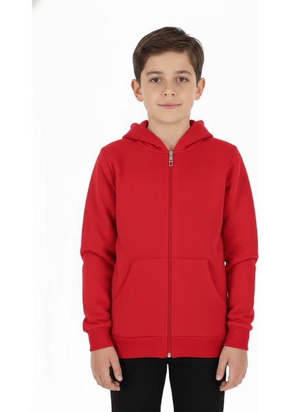 Erkek Çocuk Hırka 2 Iplik Şardonlu Arkası Baskılı