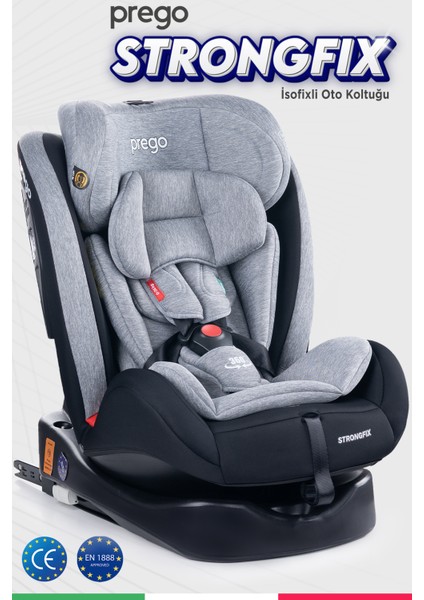 4088 Strongfix Oto Koltuğu 0-36 Kg Gri