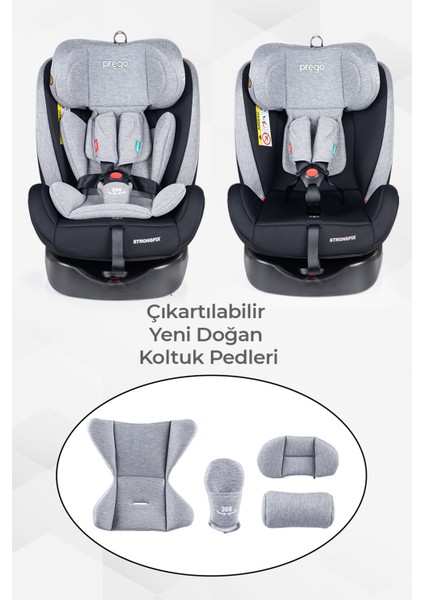 4088 Strongfix Oto Koltuğu 0-36 Kg Gri