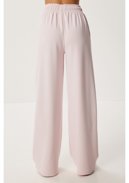 Nervürlü Yumuşak Modal Eşofman Altı LUB0288 Şeker Pembe indirimleri