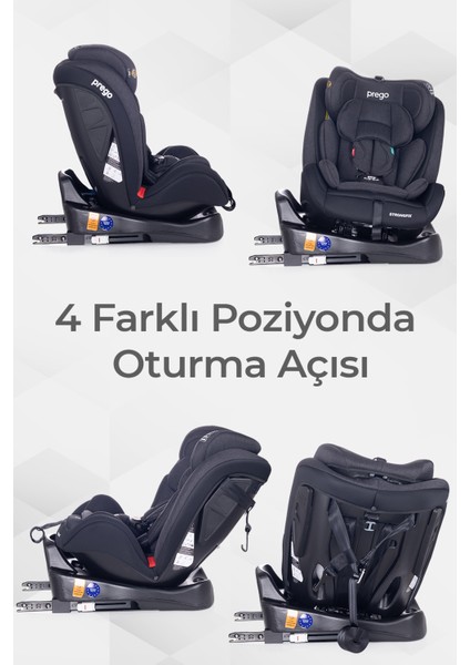 4088 Strongfix Oto Koltuğu 0-36 Kg Füme