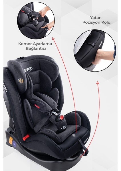 4088 Strongfix Oto Koltuğu 0-36 Kg Füme