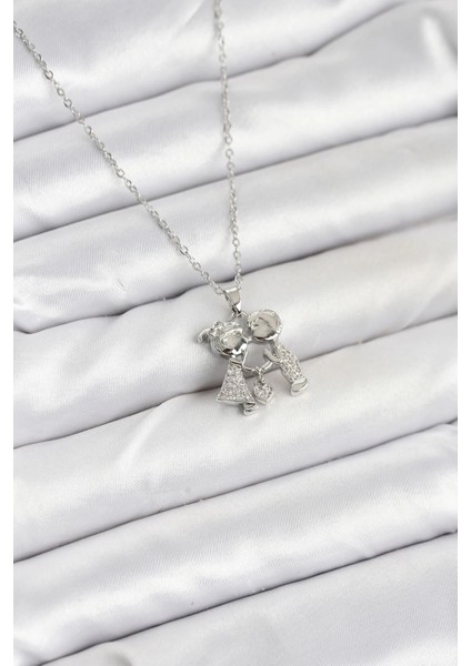 316L Çelik Zincir Gümüş Renk Erkek Kız Model Kadın Kolye