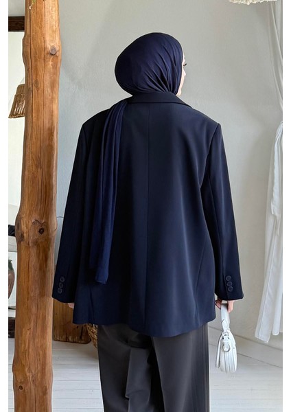 Dekoratif Cep Detaylı Tesettür Ceket Siyah fırsatları